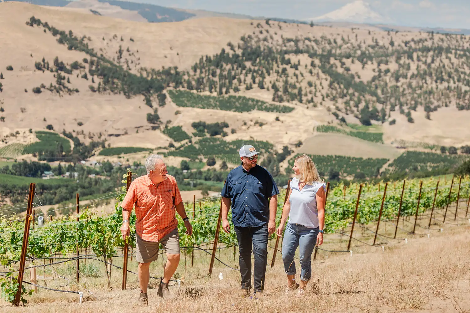 Alan, Steve, and Nikki on Windhorse Vineyard