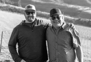 Steve and Alan in vineyard