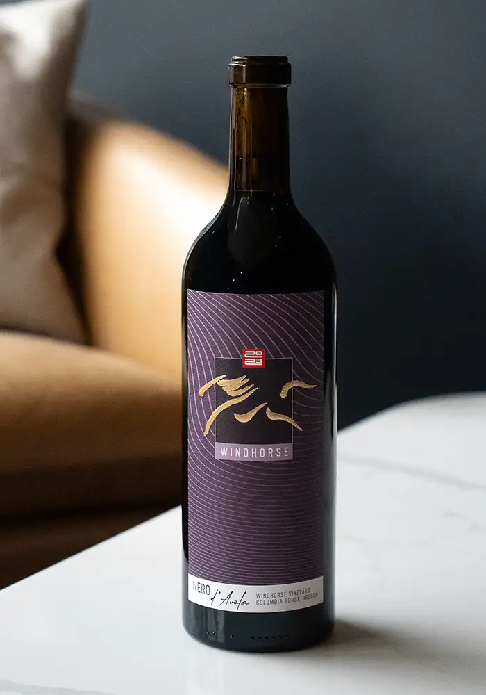 Windhorse Nero d'avola on table