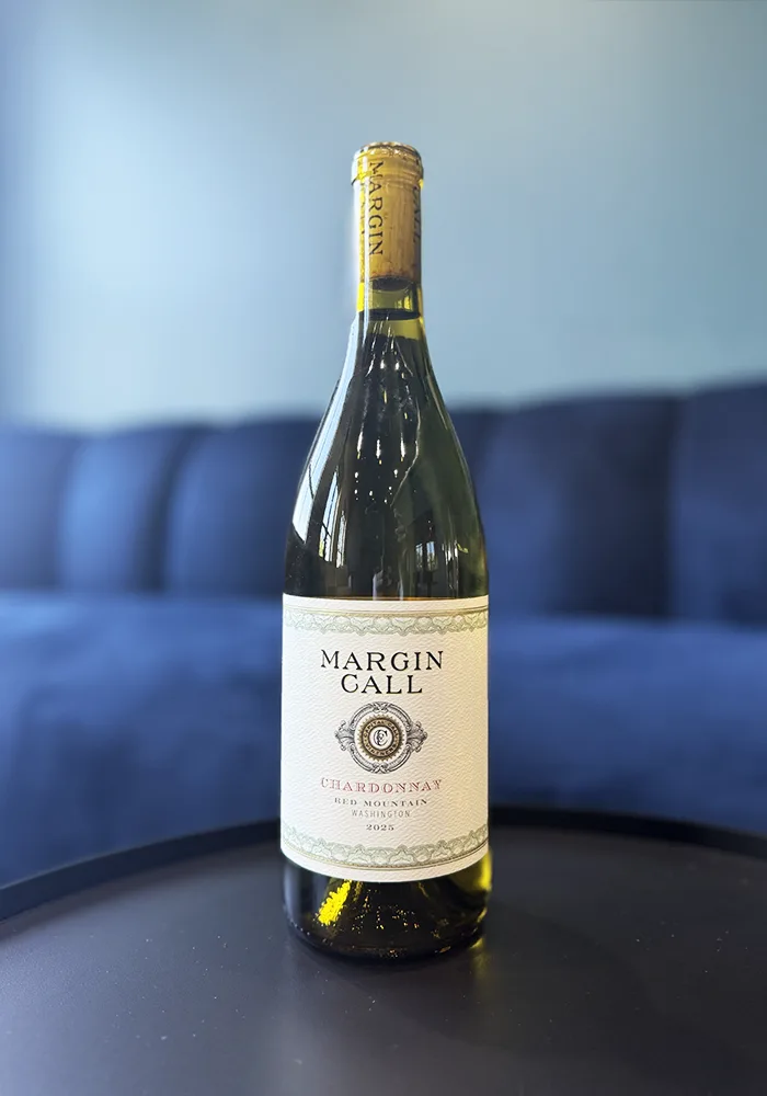 Margin Call Chardonnay on Table