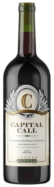 Bottle of capital call 2021 cabernet sauvignon